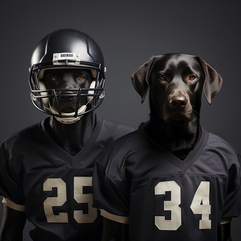 Football Picture Photo Funny Dog Portrait Art