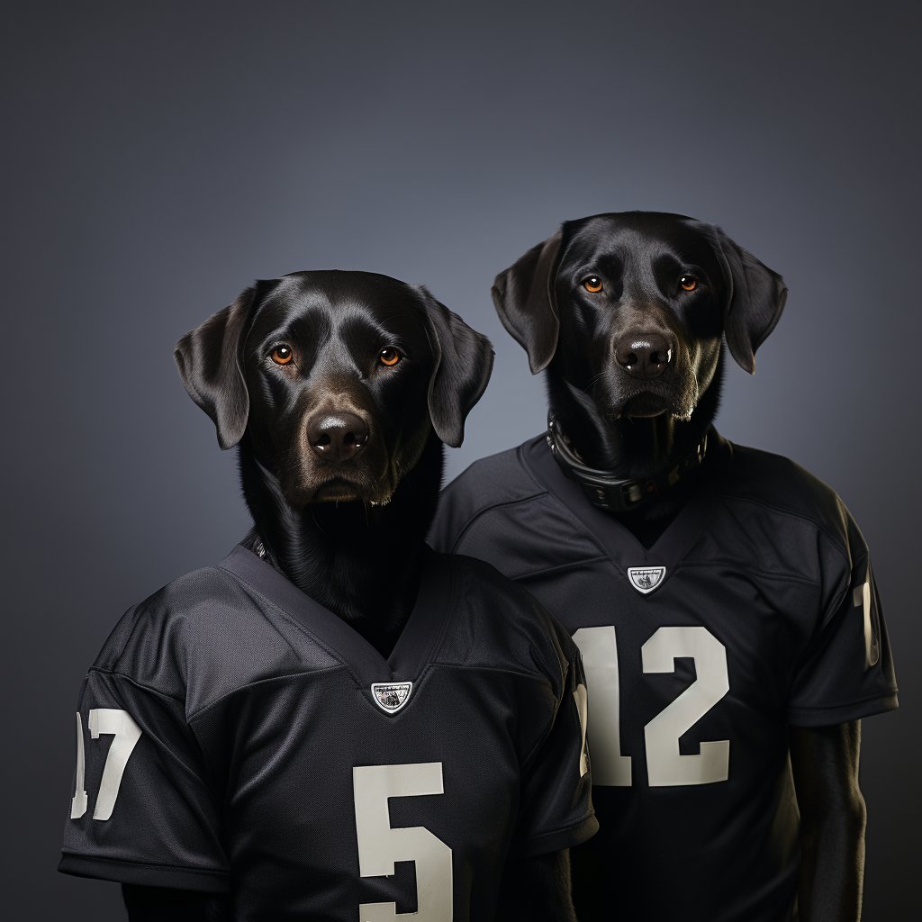 Rare Football Photos Dog Modern Portrait Art