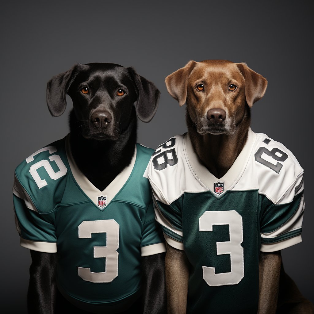 Background Photo Football Contemporary Dog Portrait Art