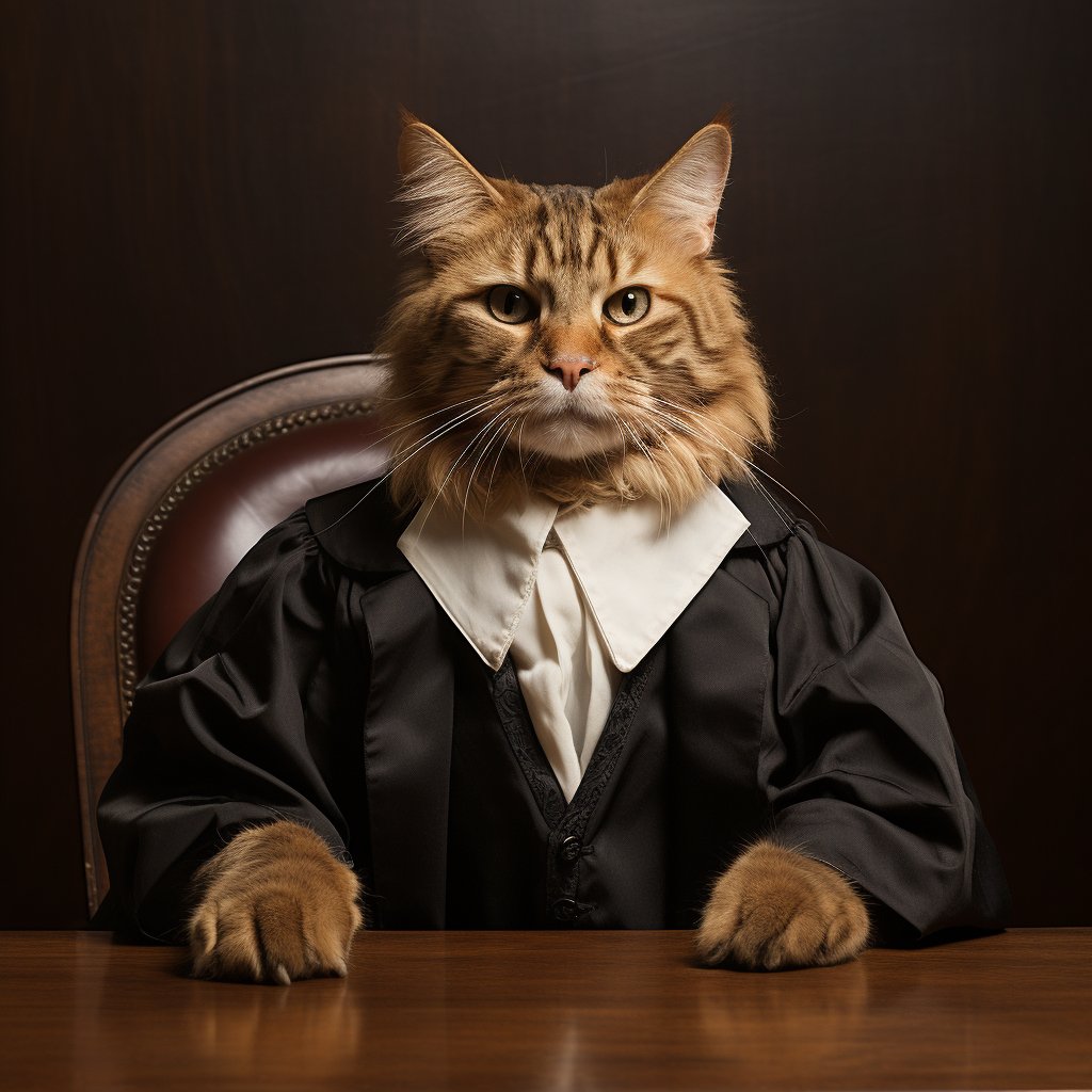 Honorable Judiciarie Canvas Art Cat