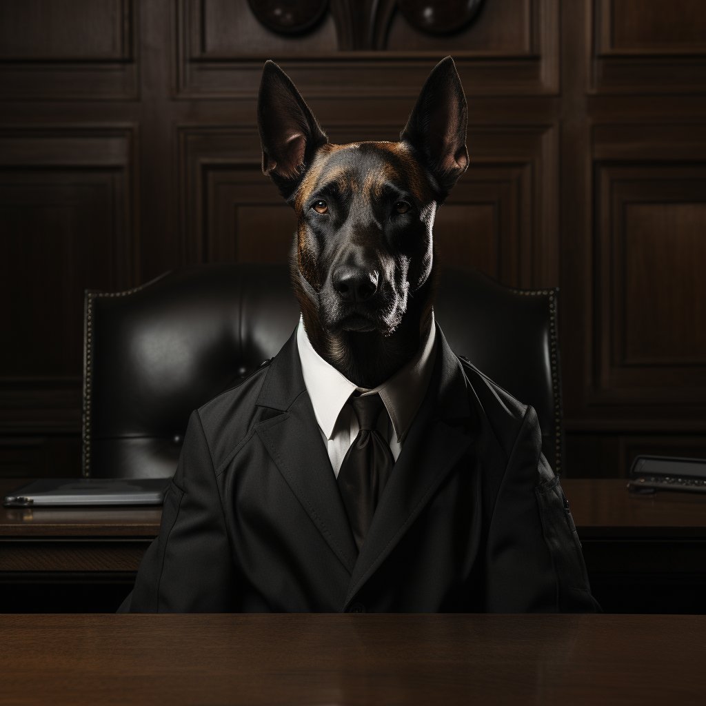 Courtroom Symbolism Art Sled Dog Portrait Art