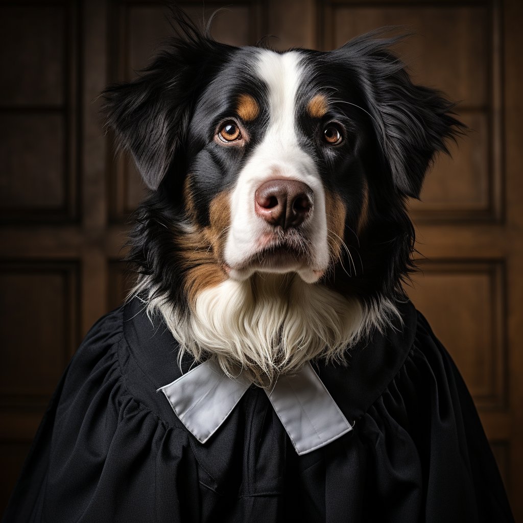 Wise Judge'S Portraits Artwork Of Your Dog Portrait