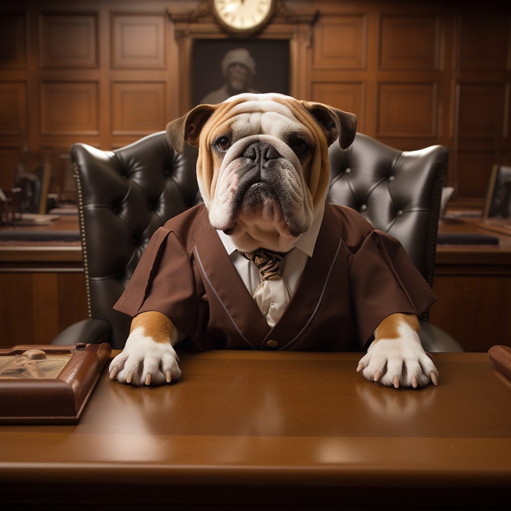 Legal Wisdom Captured Dog Portrait Wall Art Prints