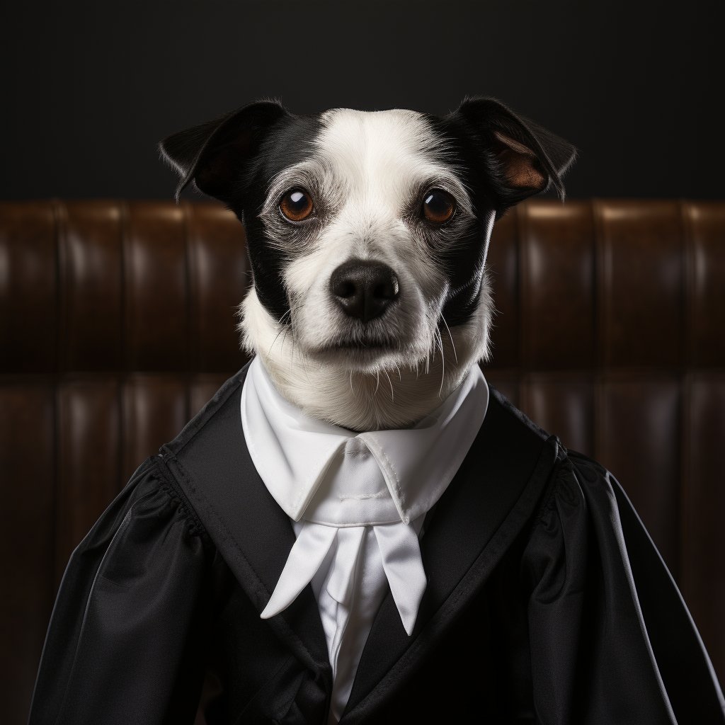 Chief Justice'S Gaze Dog Artwork Canvas Prints