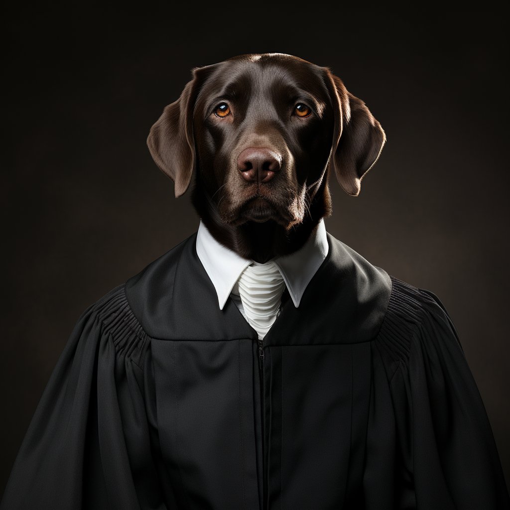 Magistrate'S Wisdom In Focus Cute Dog Canvas Images