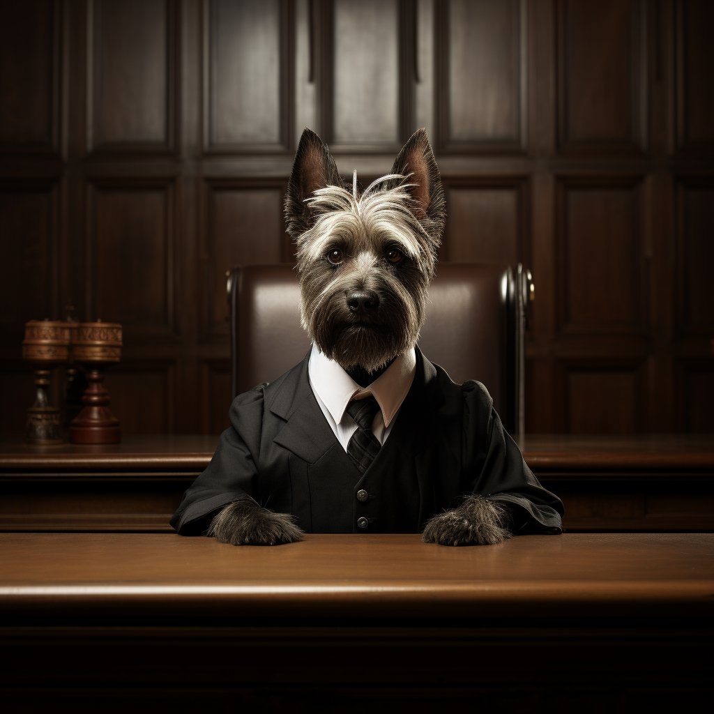 Judicial Wisdom Focus Dog Face Canvas Images