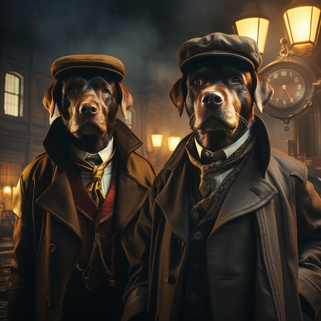 Detective Digital Pic Custom Pet Canvas Painting