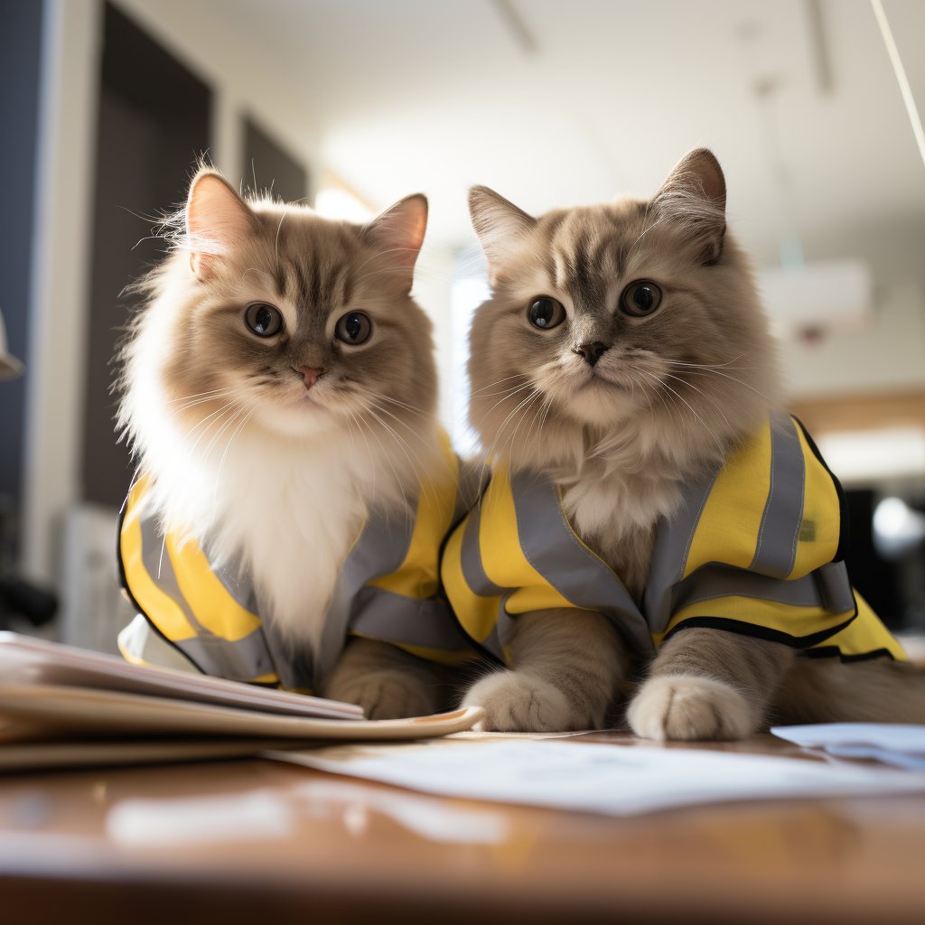 Construction Expert Art Image Cat Cute