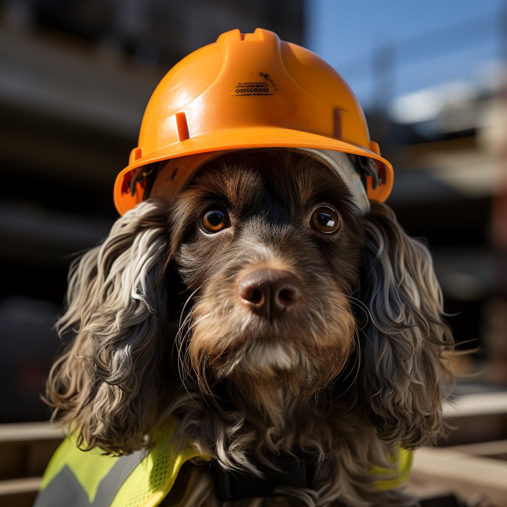 Passionate Architect Drawing Canvas Art Dog