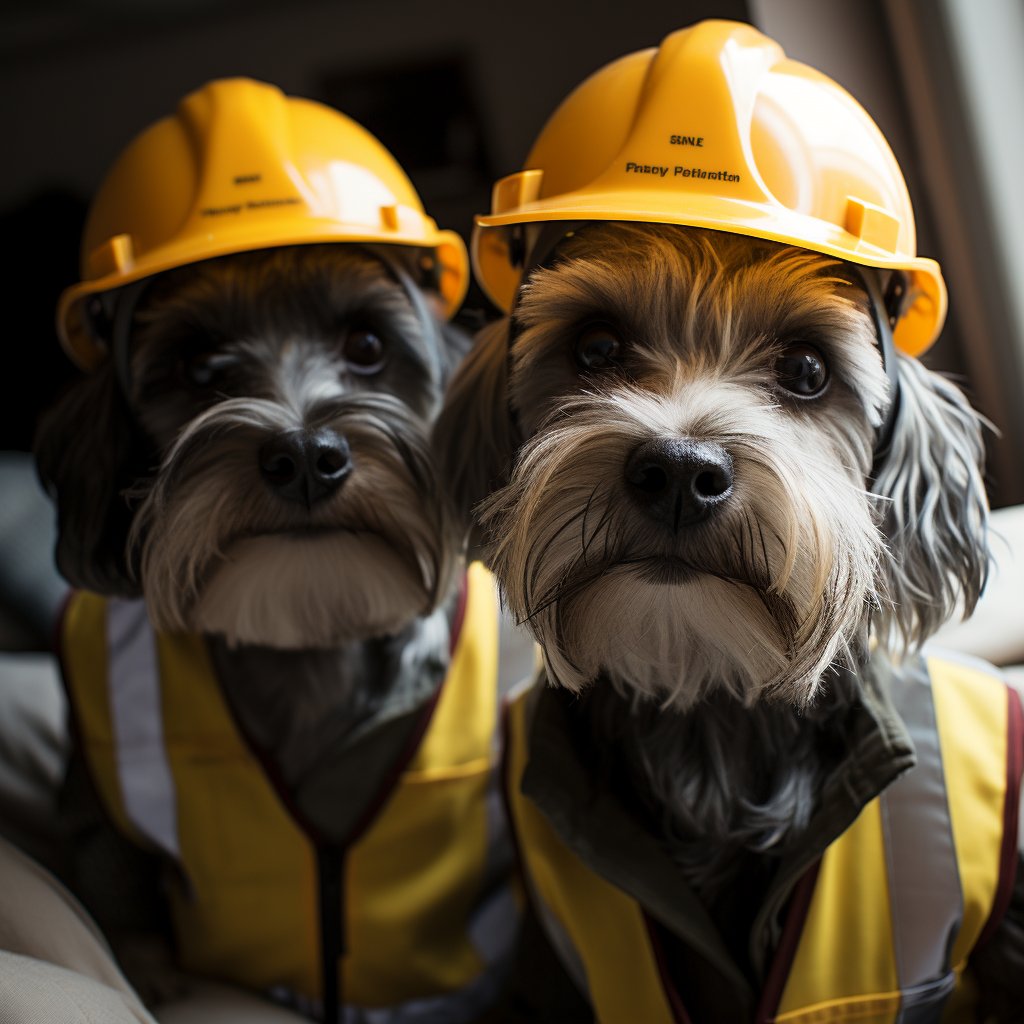 Adaptable And Innovative Construction Worker Personalized Dog Canvas Art Image