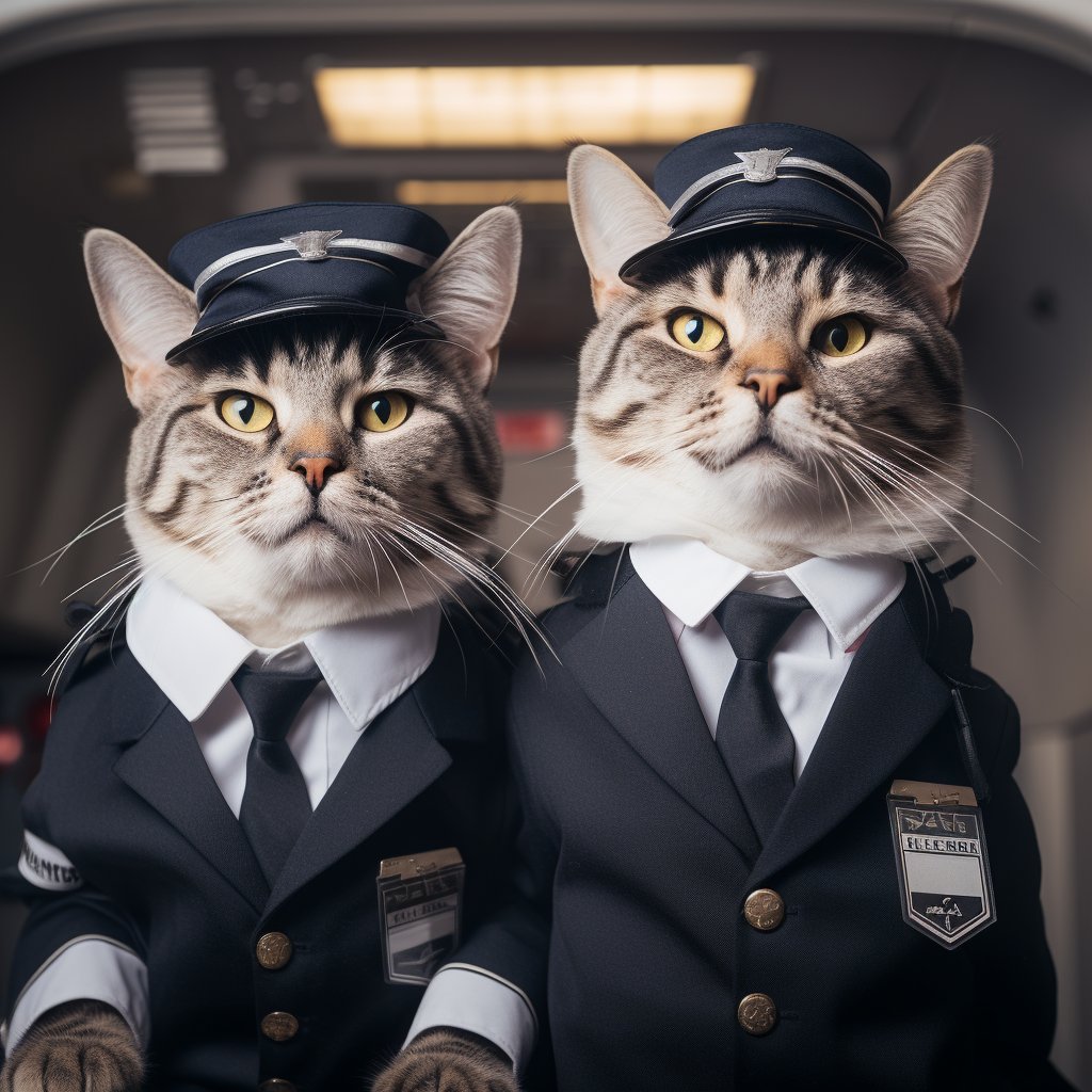 Renowned Aviator Cat Modern Art Photo