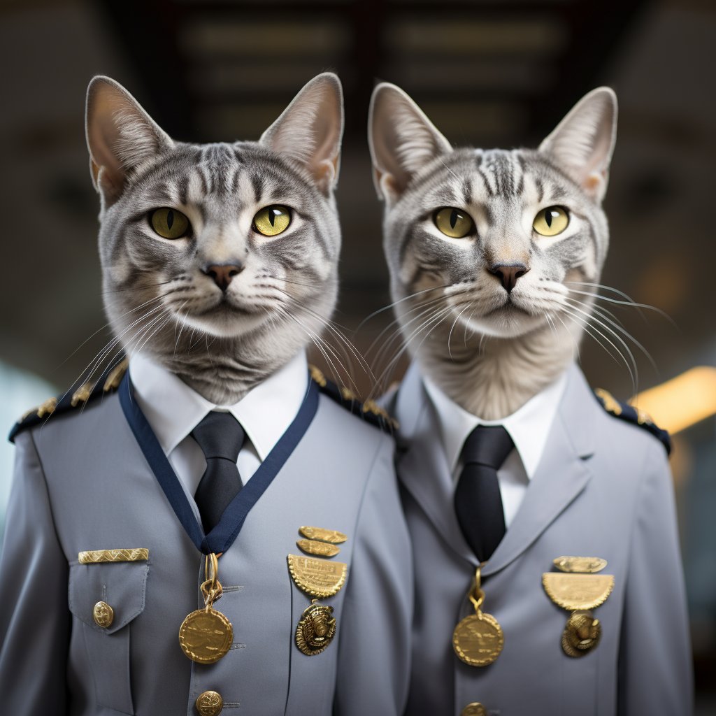 Renowned Pilot Large Cat Wall Art Photo