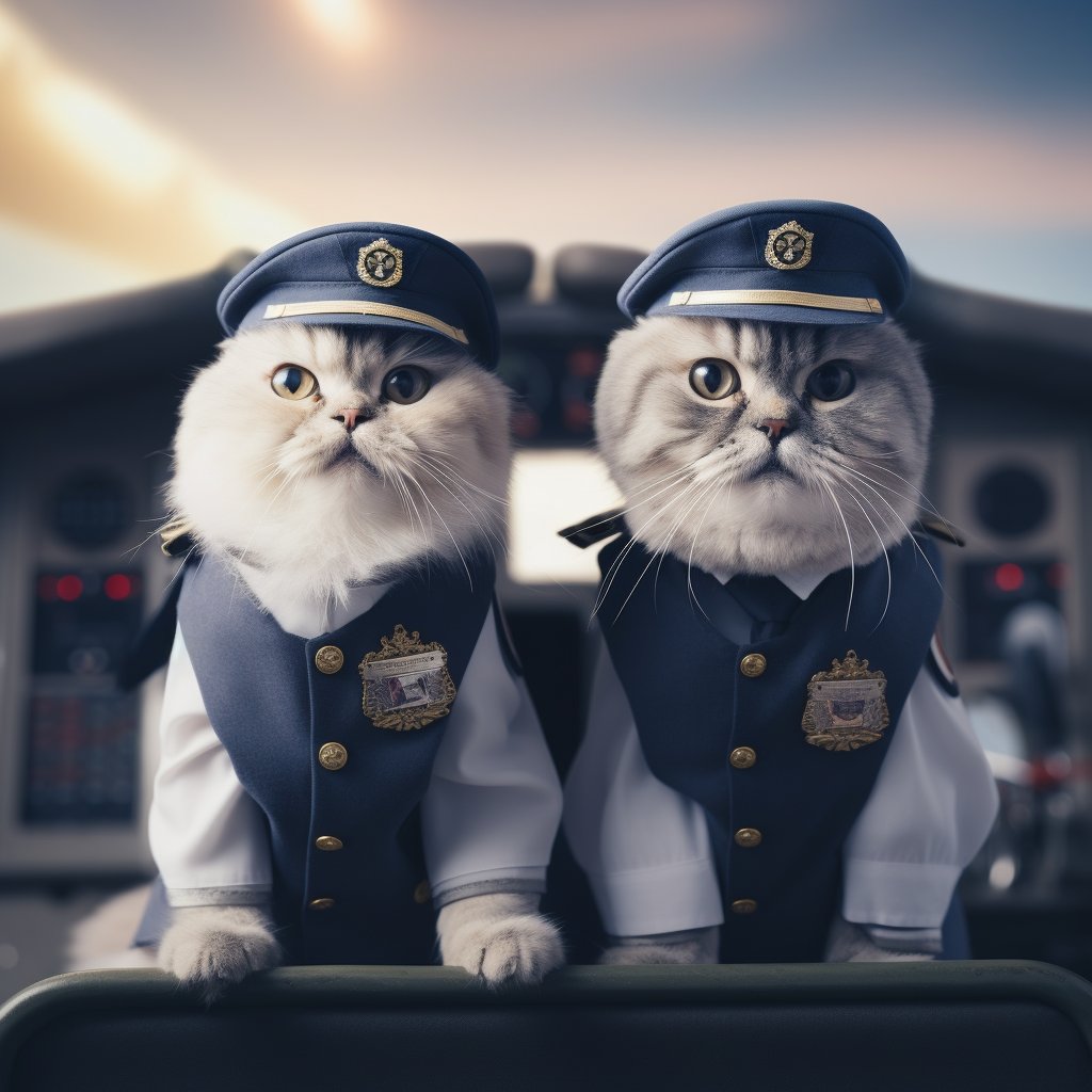 Renowned Airman Pop Art Picture Cats