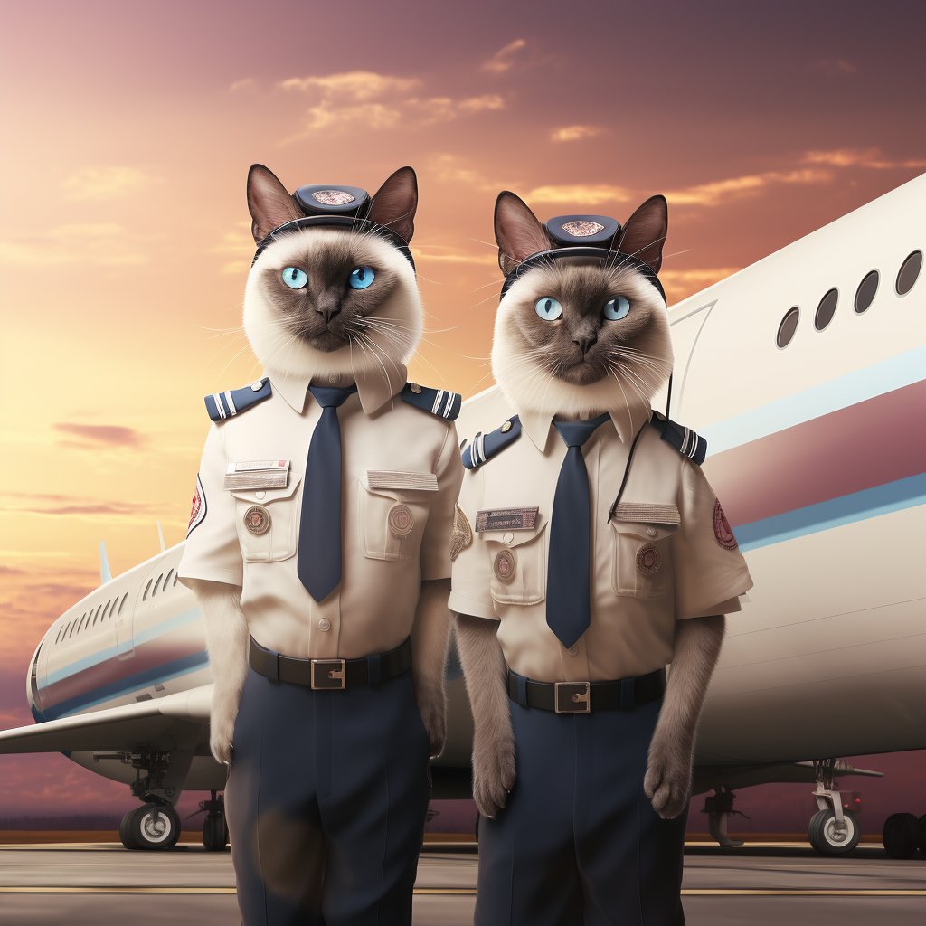 Admired Airman Cat Art Picture Cute