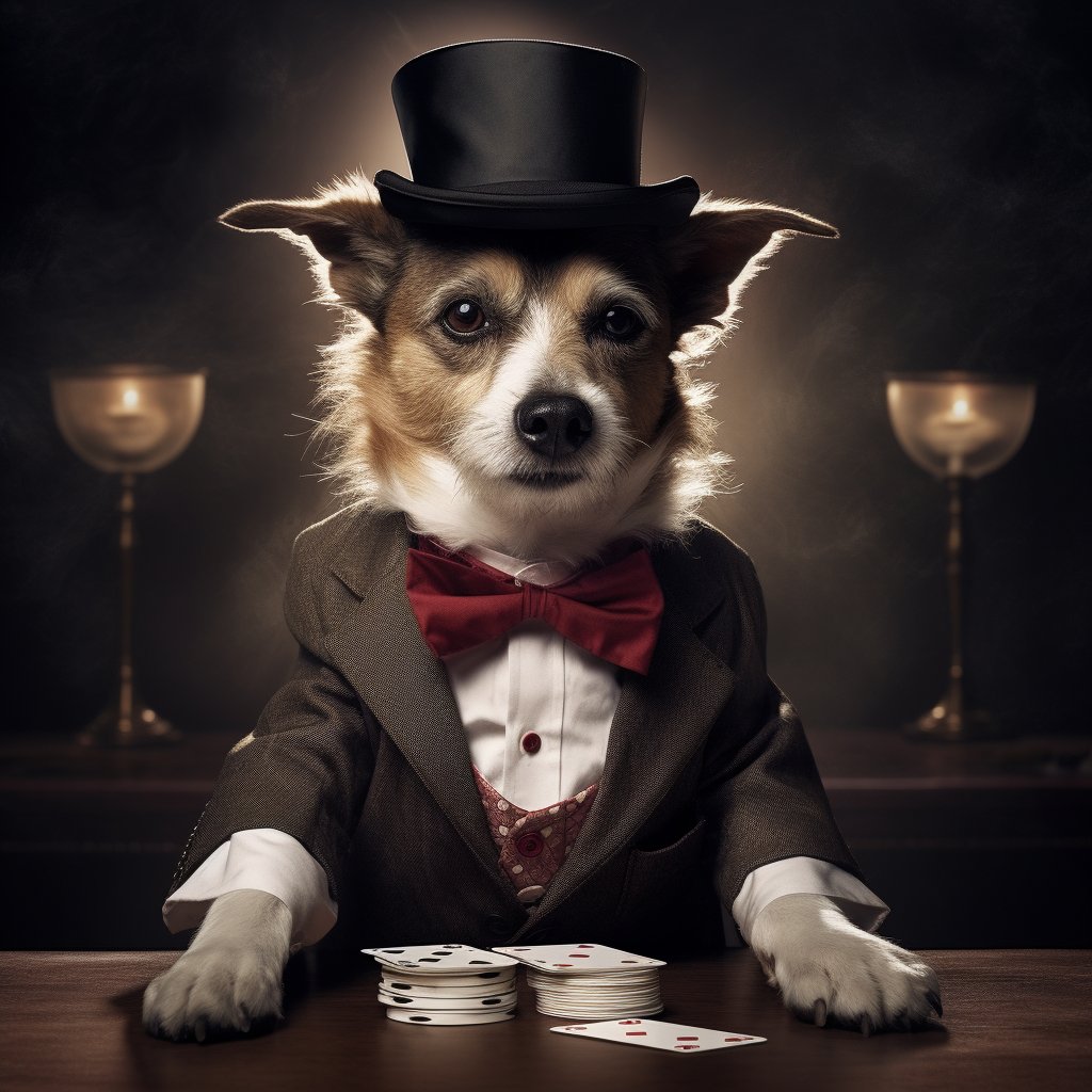 British Magician Bulldog Canvas Wall Art Image