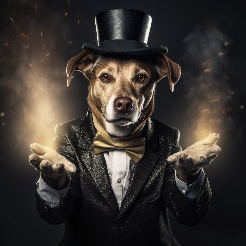 Mindfreak Magician Bulldog Art Photo