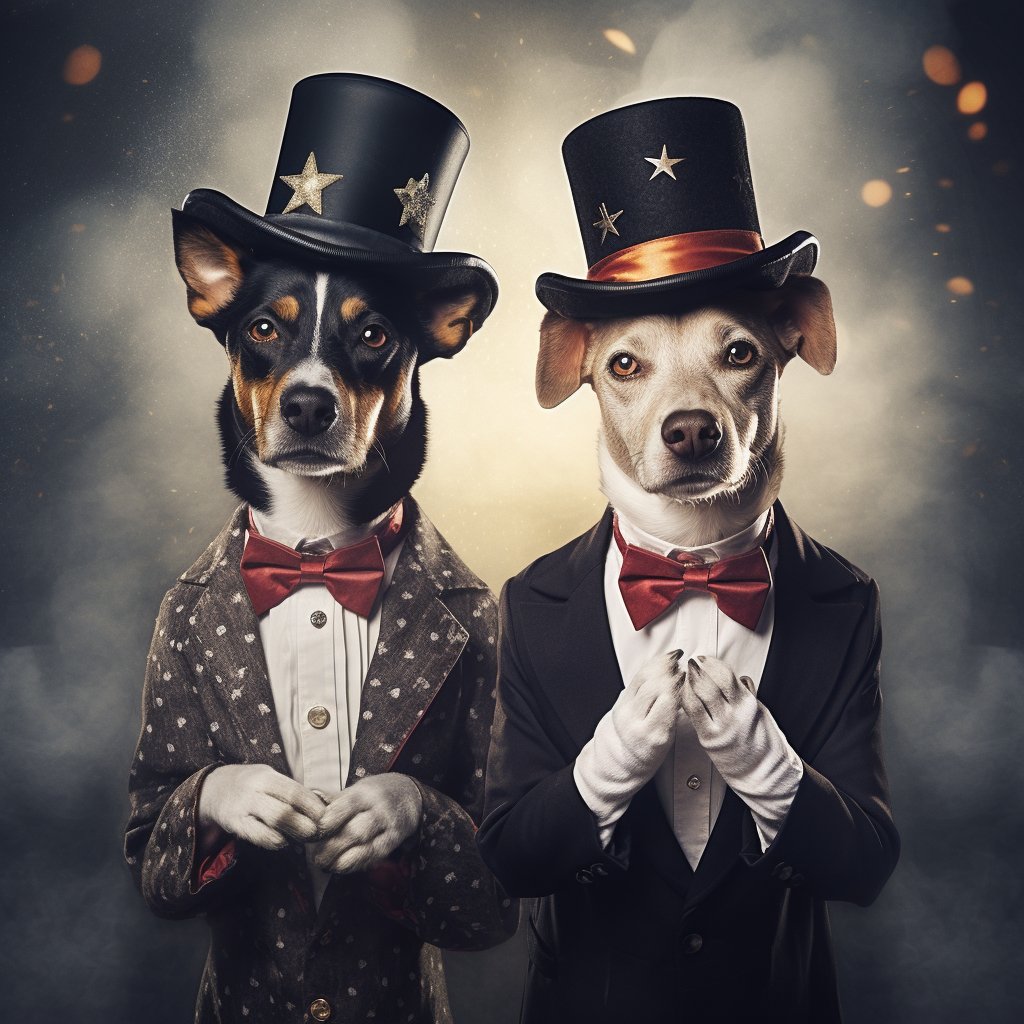 Street Magician Canvas Dog Art Photo From Photo