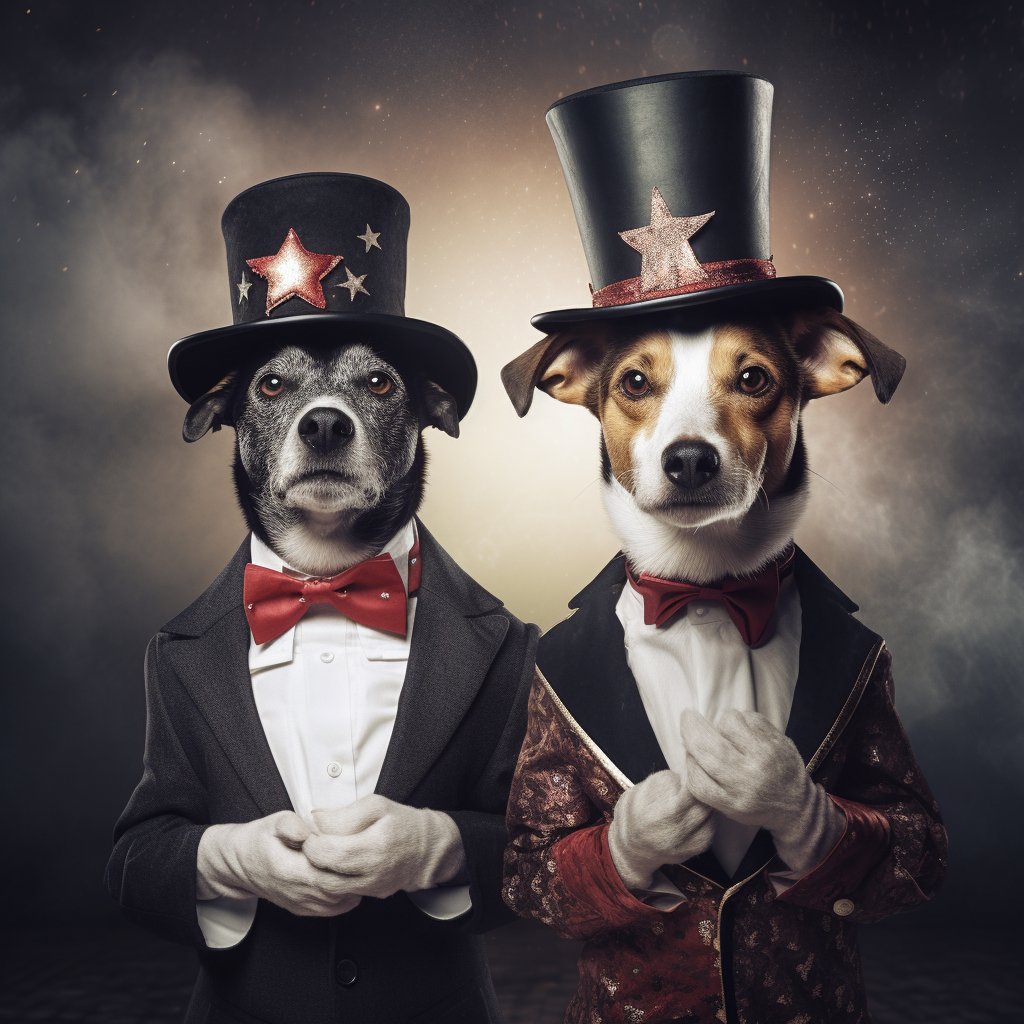 English Magician Canvas Personalized Dog Art Photo