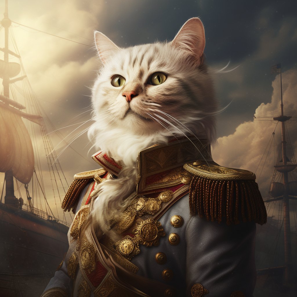 Decorated Admiral Big Dog Art Photo