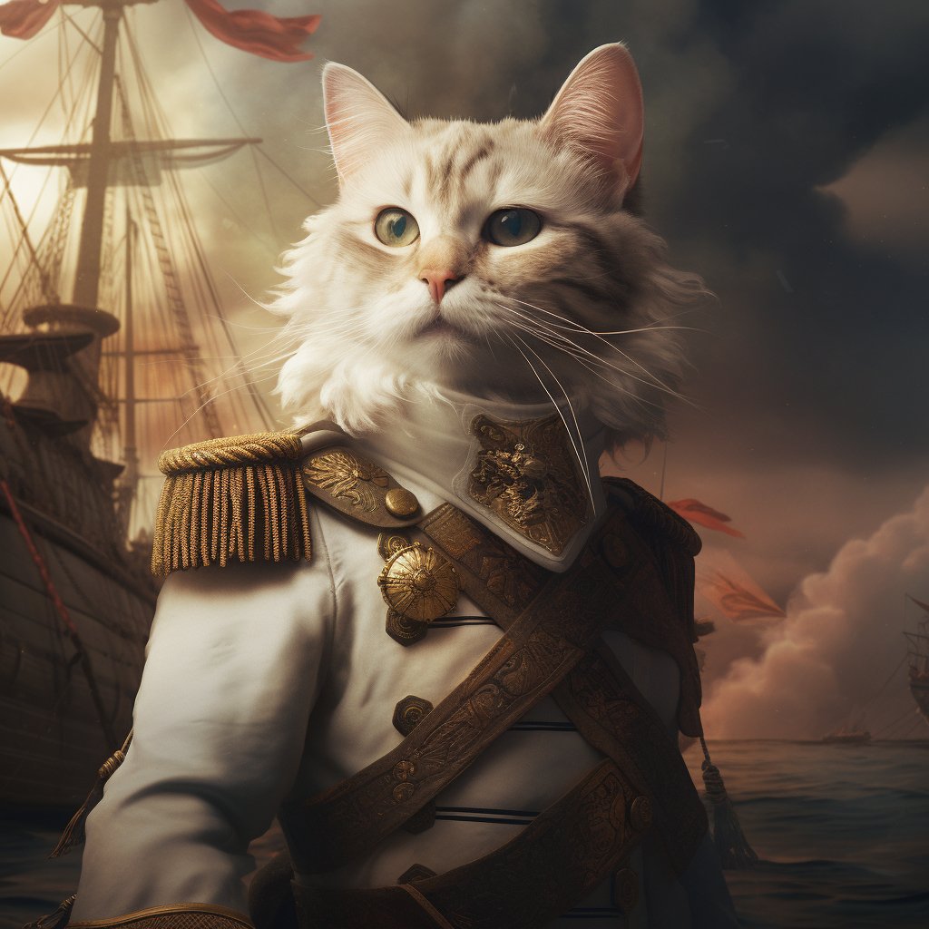 Admirable Admiral Large Dog Art Photo