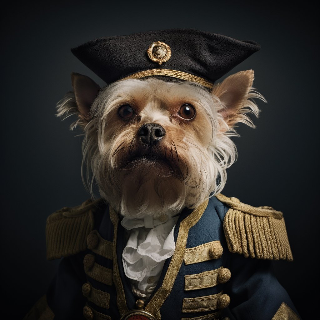 Esteemed Admiral Bulldog Canvas Wall Art Photo