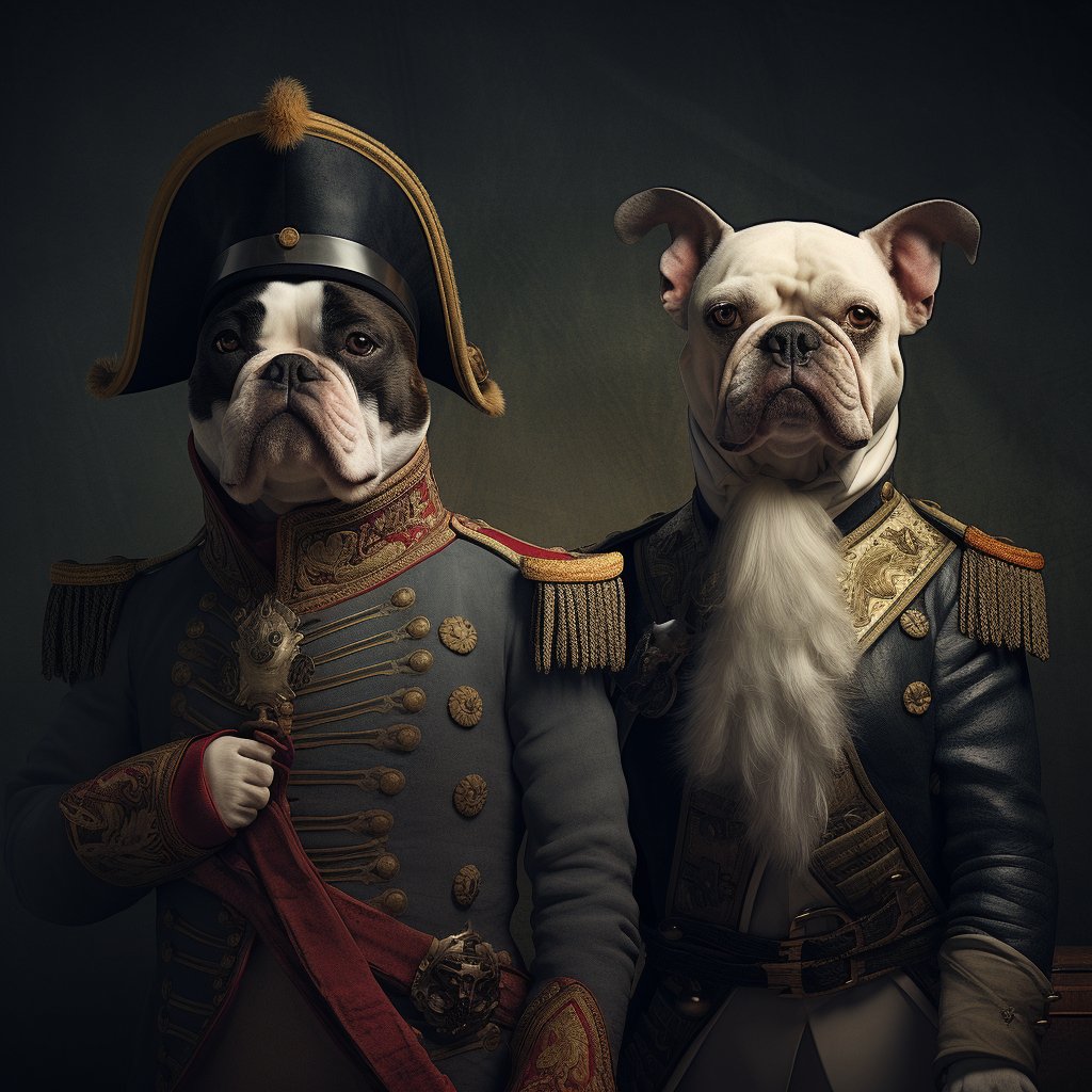 Wise Sea Admiral Dog Drawing Art Picture