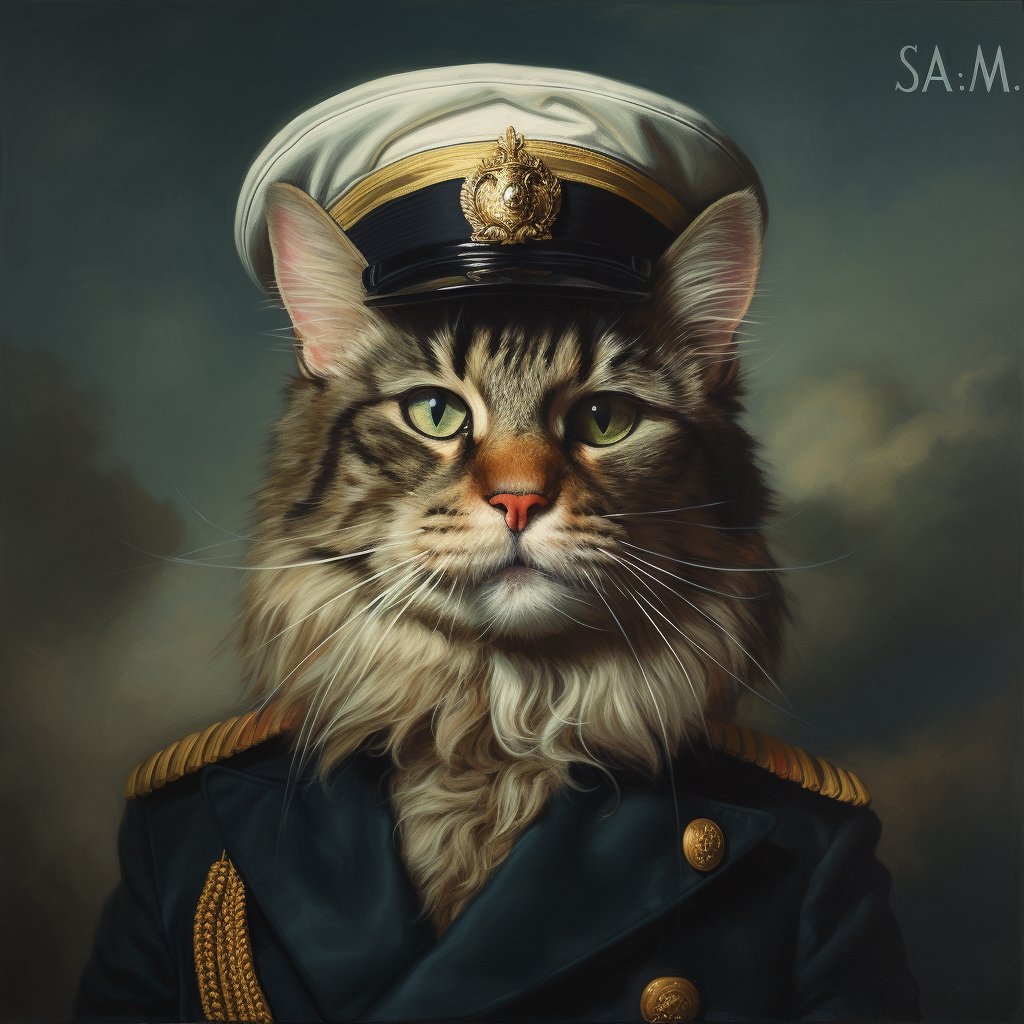 Admirable Sailor Custom Dog Art Picture