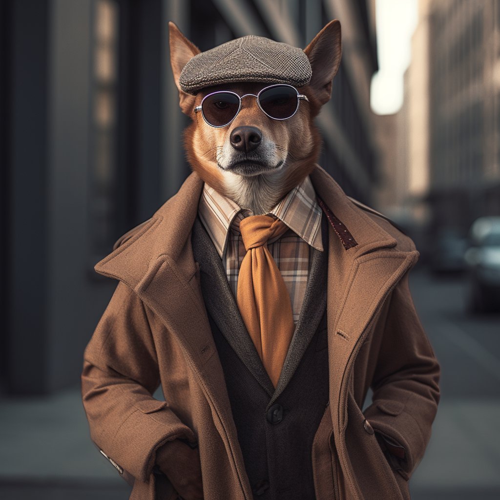 The Fashion Dog Art Picture