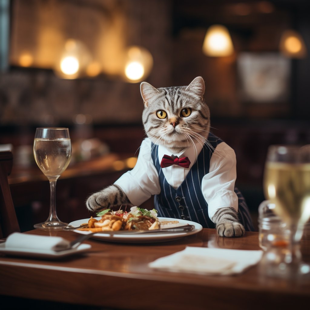 Gracious Waiter Warriors Art Picture Cats