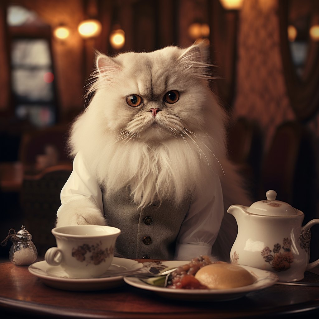 Cat Art Pic Reliable Banquet Waiter