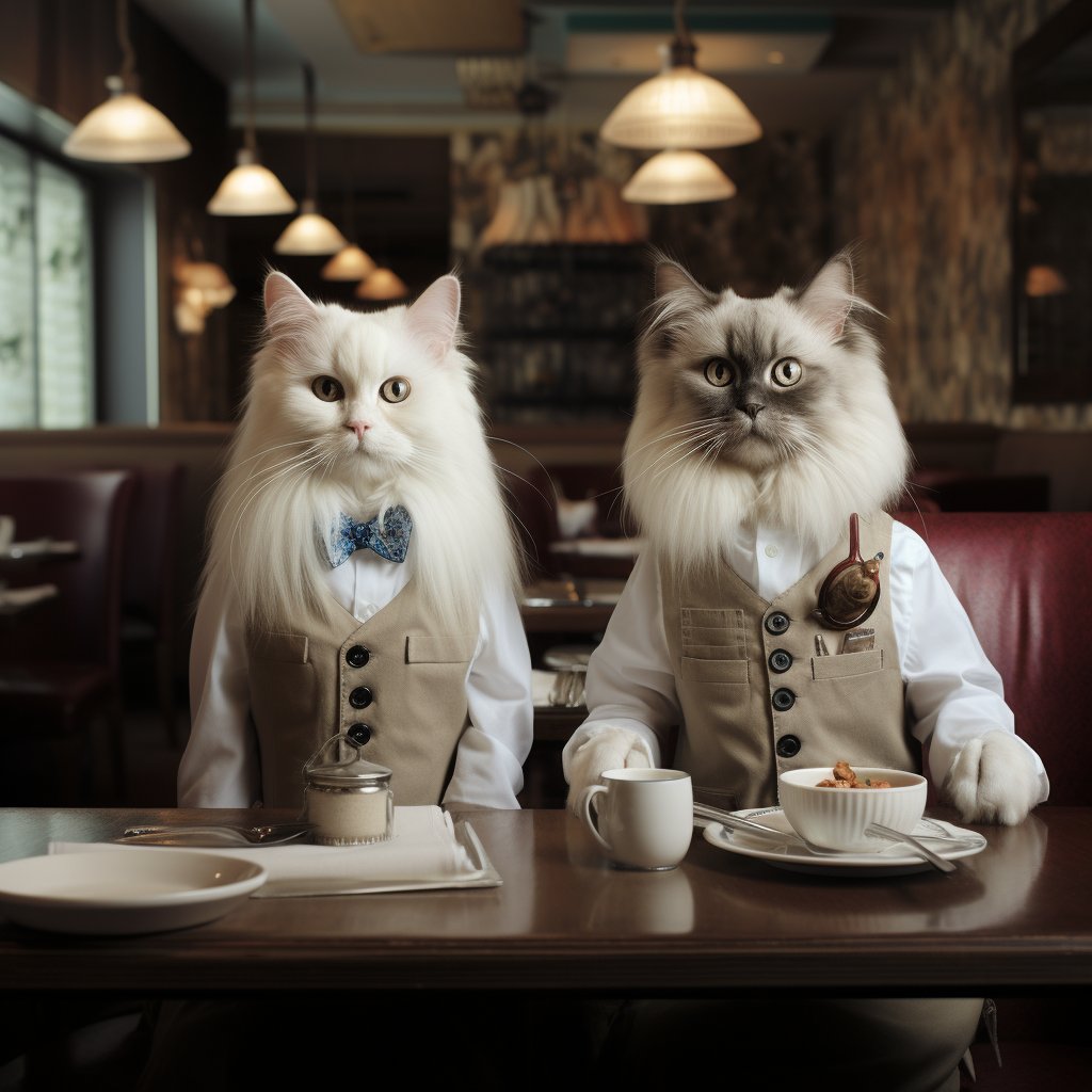 Reliable Service Waitstaff Cat Fine Art Pic