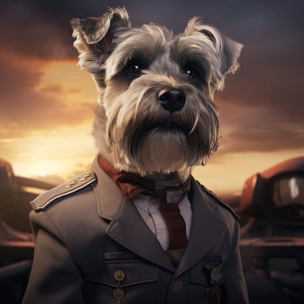 Capable Pilot Bulldog Canvas Wall Art Pic