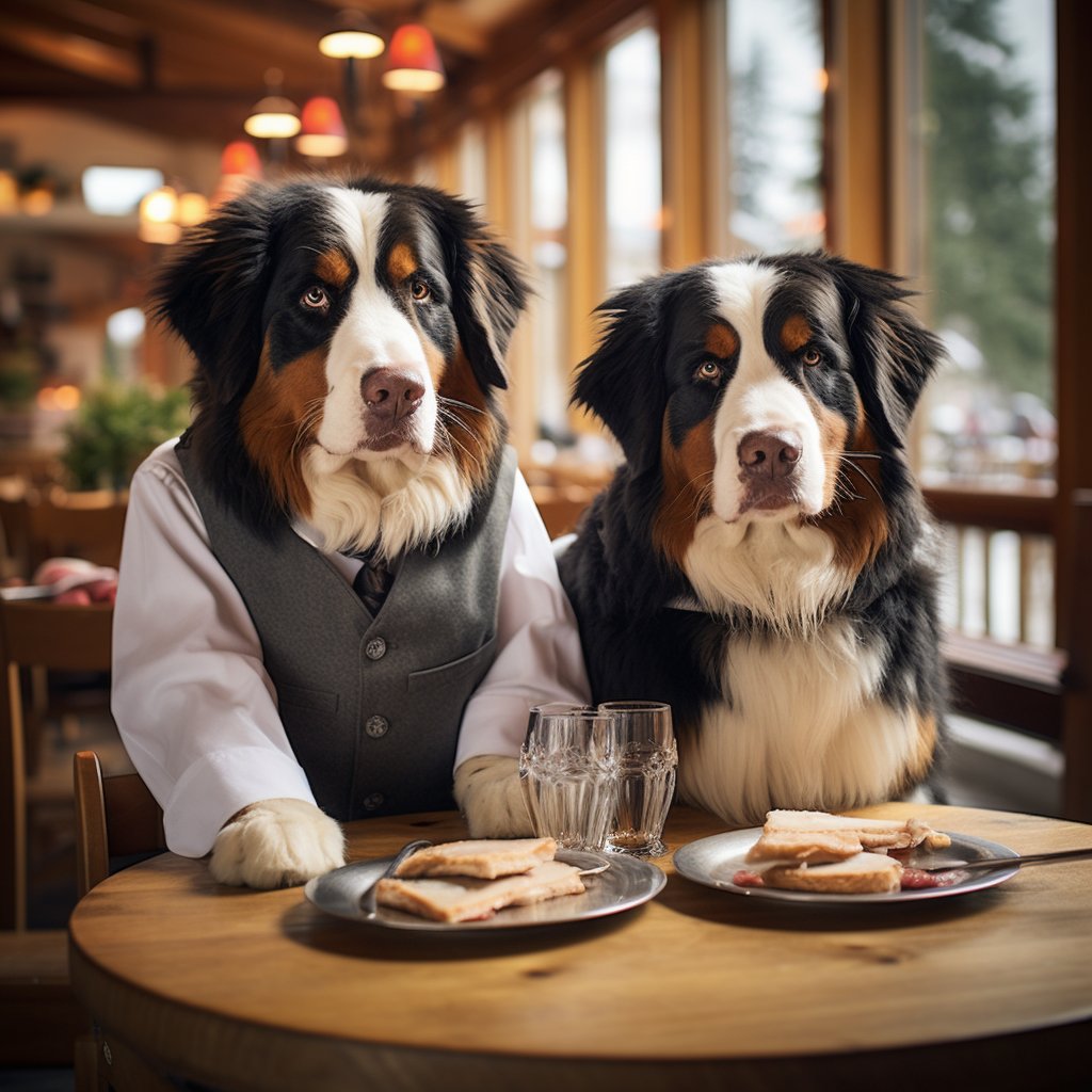 Respectful Waiter English Bulldog Digital Artwork