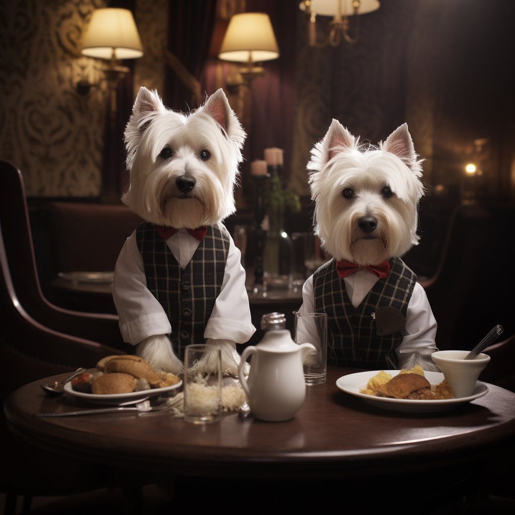 Neat Catering Waiter Dog Art Photograph