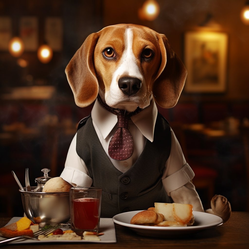 Hardworking Server On Duty Bulldog Artwork Photograph