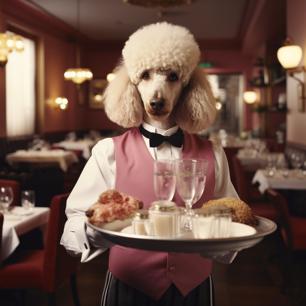 Energetic Waitstaff Team Fine Art Dog Photograph