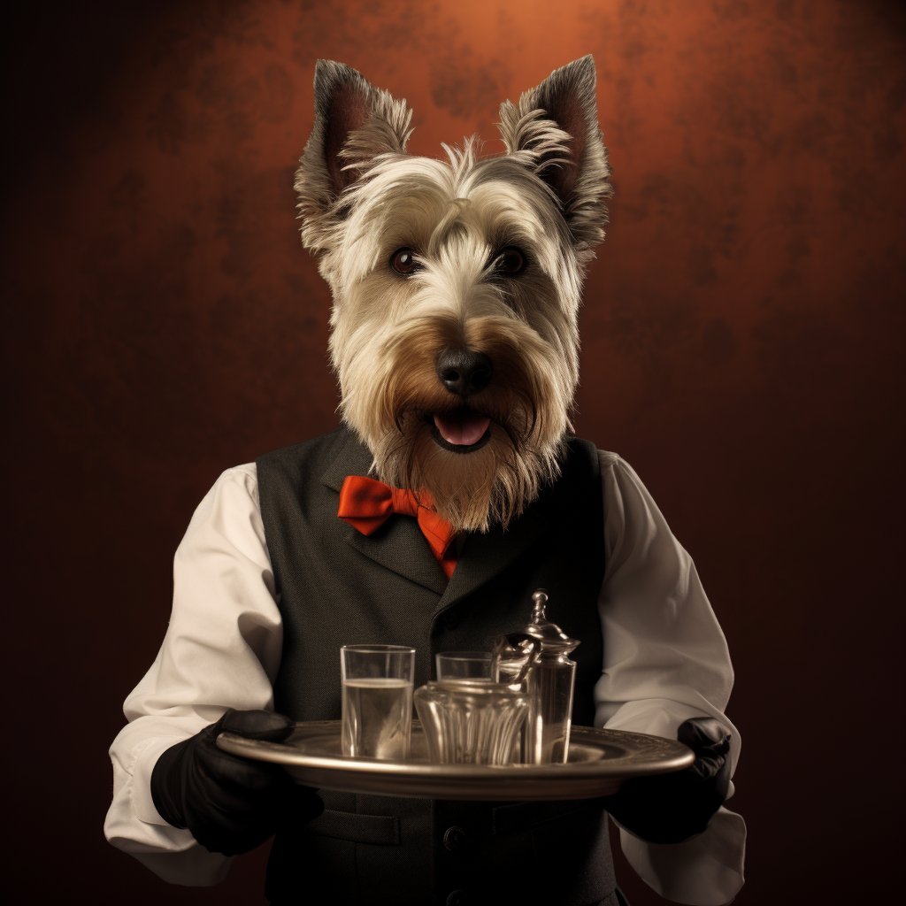 Observant Restaurant Staff Dog Wall Art Photograph Prints