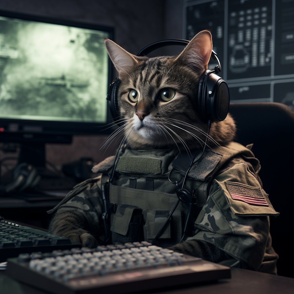 Intelligence Officer In Undercover Operations Pretty Cat Digital Art