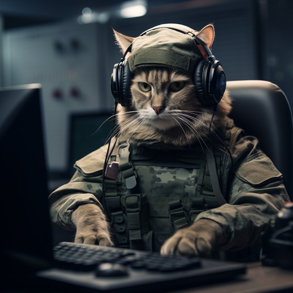 Electronic Intelligence (Elint) Analyst Cat Wall Art Photograph