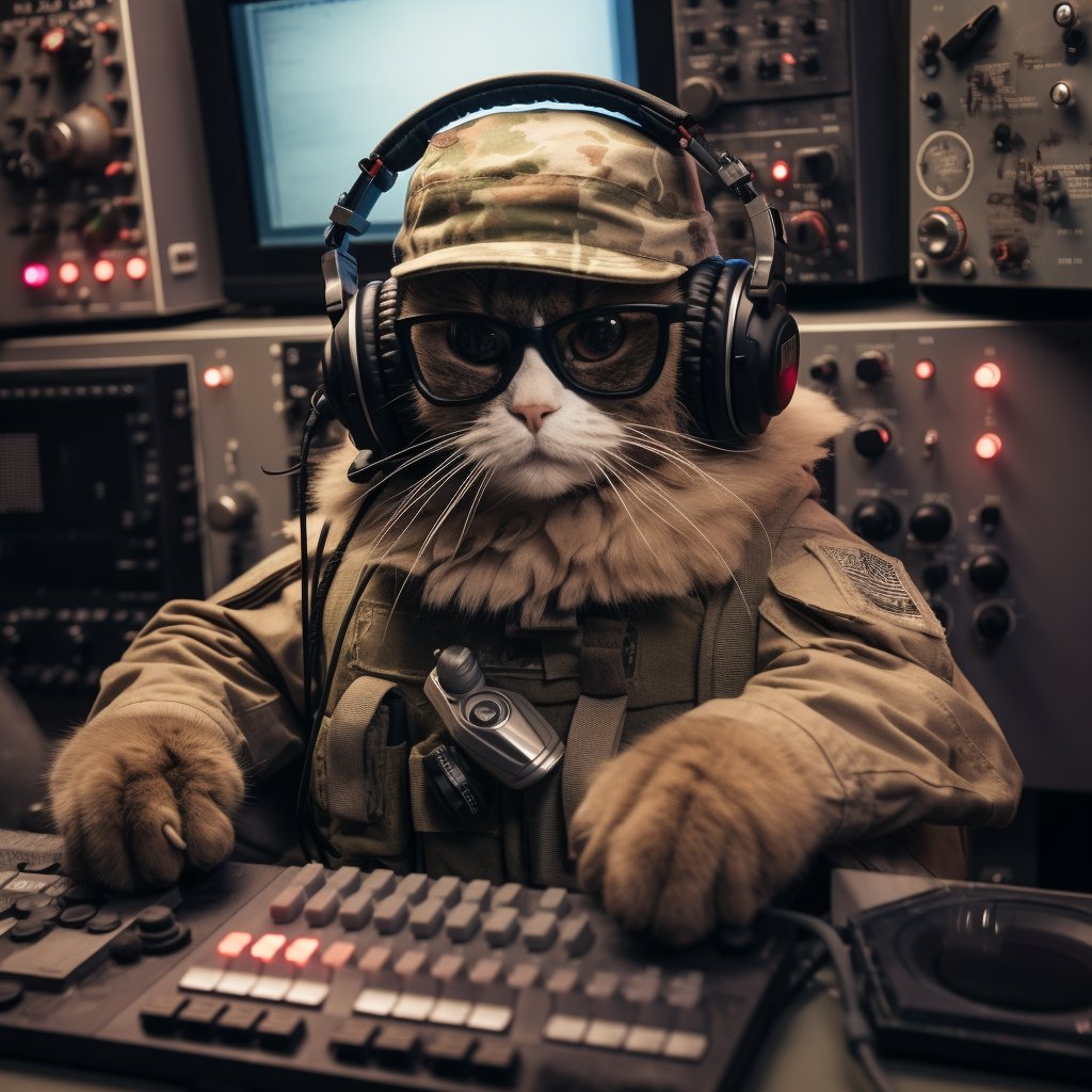 Efficient Signal Team Member Cat Canvas Art Photograph