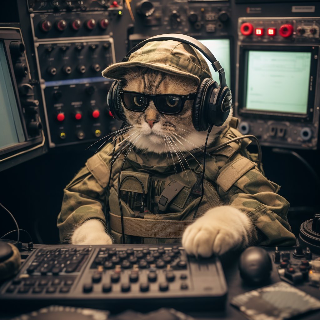 Tech-Savvy Signal Professional Cool Cat Art Photograph