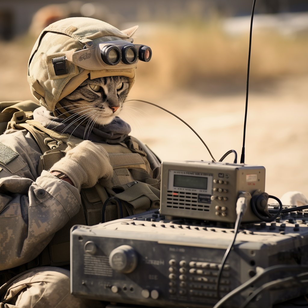 Diligent Signal Team Member Modern Cat Art Photograph