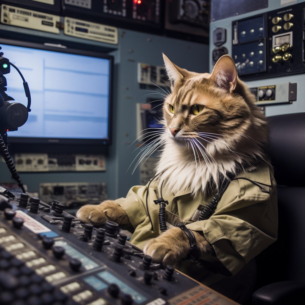 Hardworking Signal Soldier Warriors Art Photograph Cats