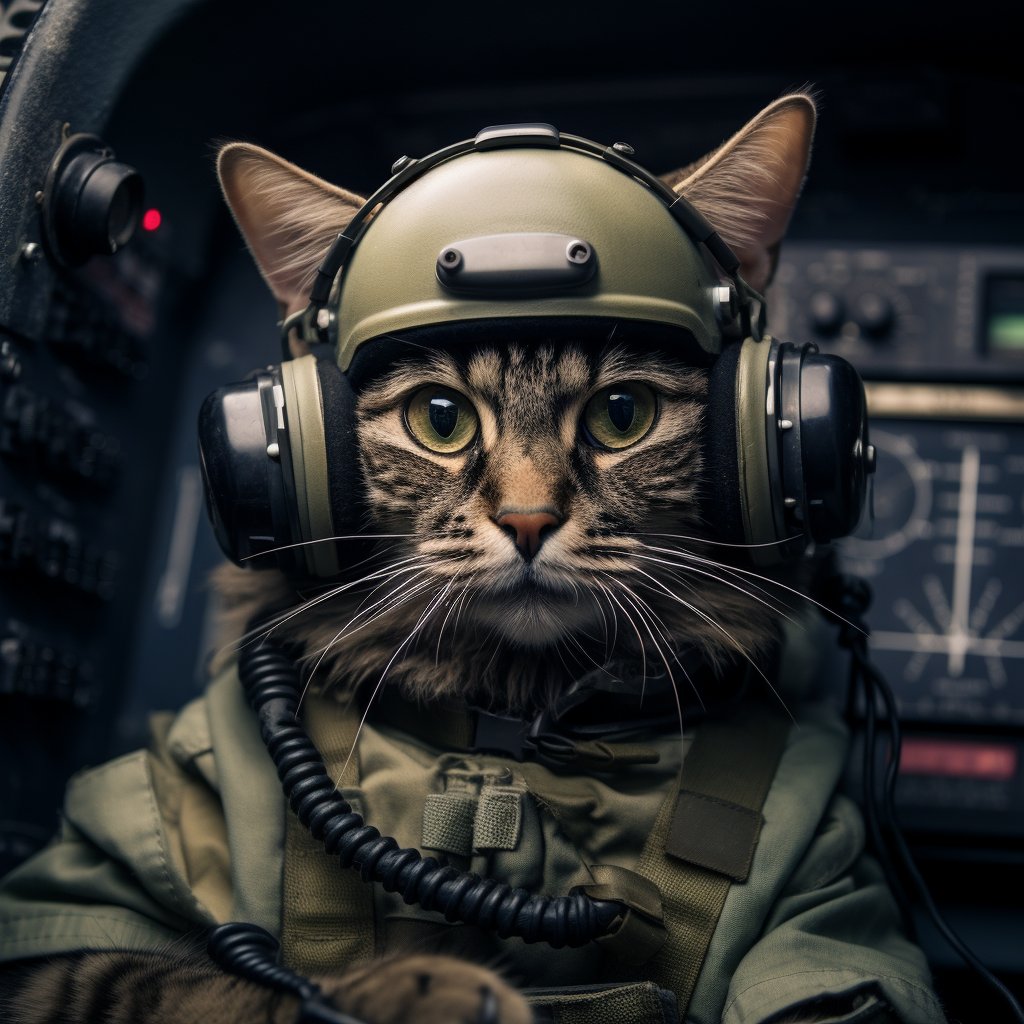 Agile Signal Technician Cat Art Photograph Simple