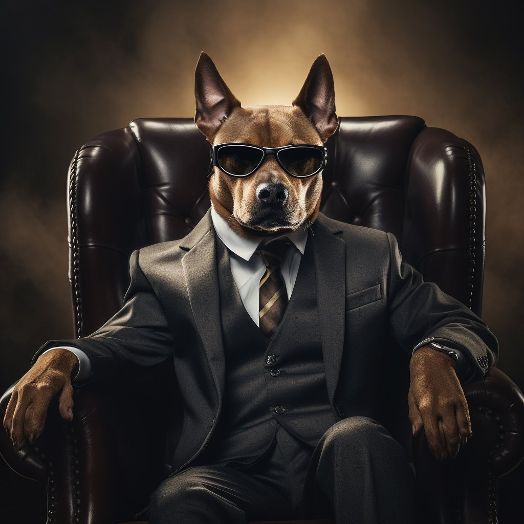 Notorious Mafia Boss Dog Custom Art Prints