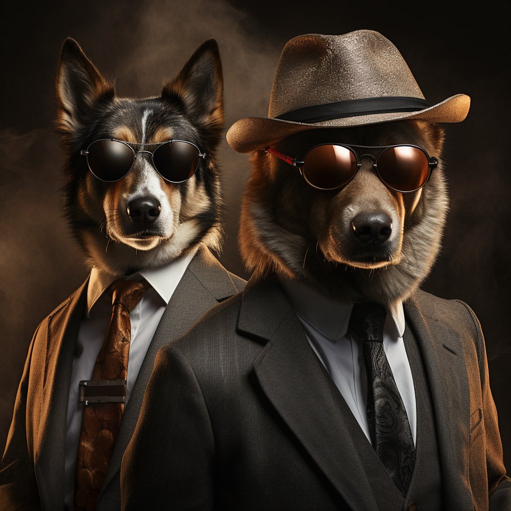 Notorious Mafia Boss Cute Pet Art Image