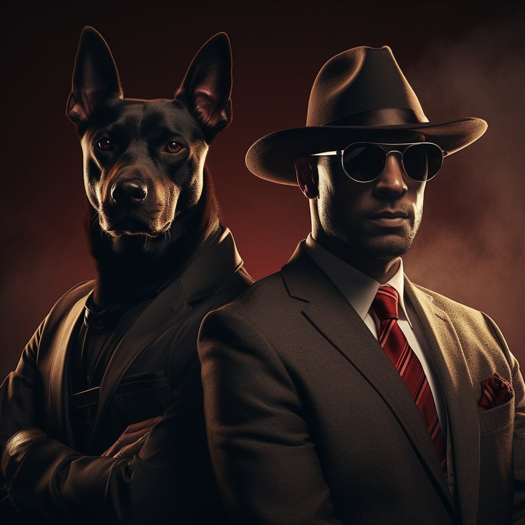 Masterful Mafia Boss Pet Art Photo