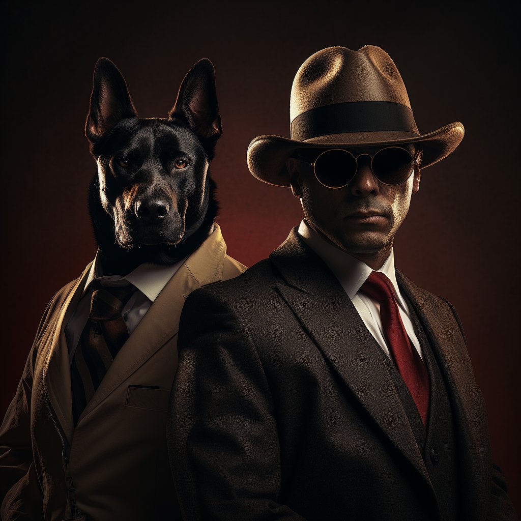 Commanding Mafia Boss Art Photo Of Pet