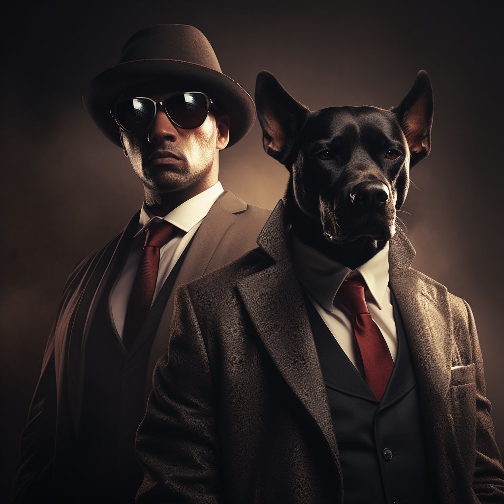 Infamous Mafia Boss Custom Pet Artwork Photo