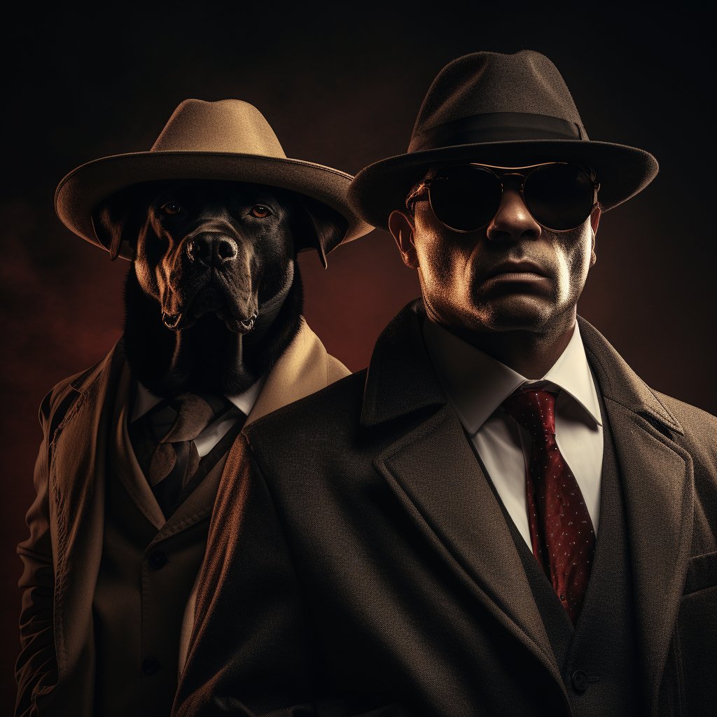 Shadowy Mafia Boss Pet Into Art Photo